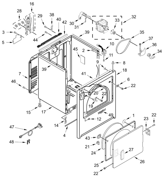 Diagram for YWED6150PW0