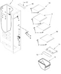 Diagram for Freezer Liner Parts