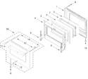 Diagram for Oven Door Parts