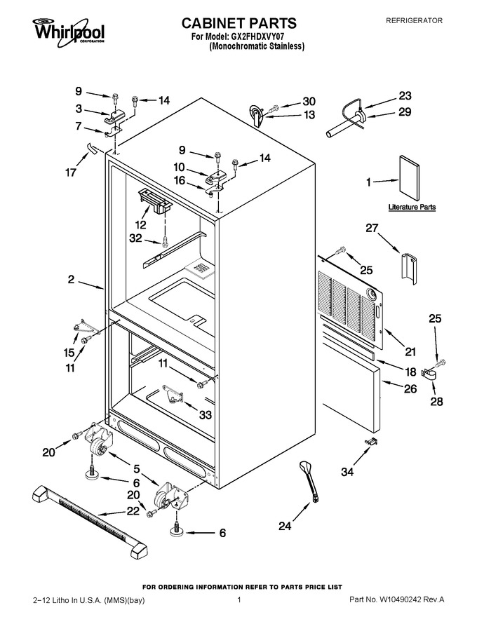 Diagram for GX2FHDXVY07