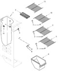 Diagram for Freezer Liner Parts