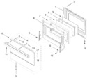 Diagram for Oven Door Parts