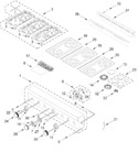 Diagram for Cooktop, Burner And Grate Parts