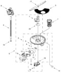 Diagram for Pump, Washarm And Motor Parts