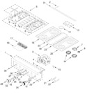 Diagram for Cooktop, Burner And Grate Parts