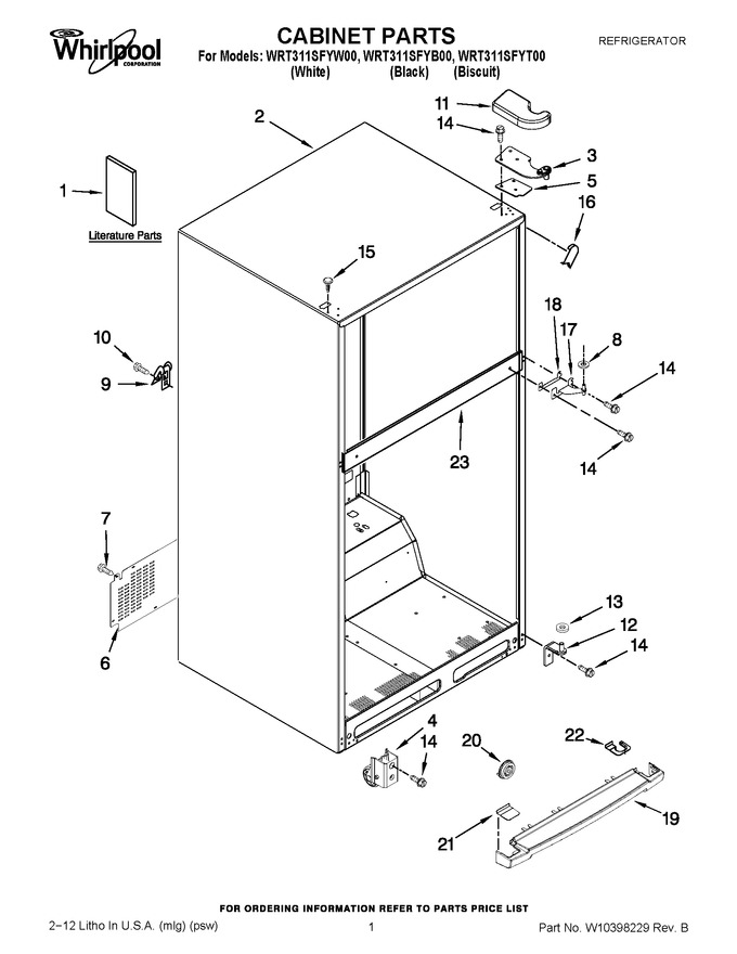 Diagram for WRT311SFYB00