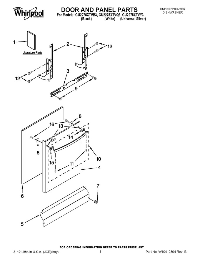 Diagram for GU2275XTVB3