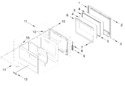 Diagram for Lower Oven Door Parts
