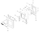 Diagram for Oven Door Parts (18 In)