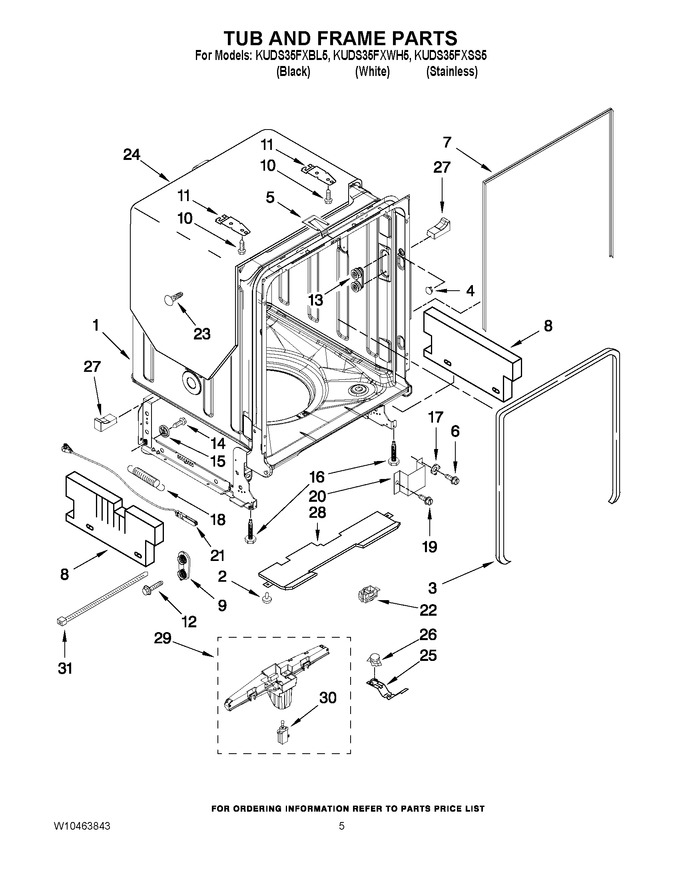 Diagram for KUDS35FXBL5