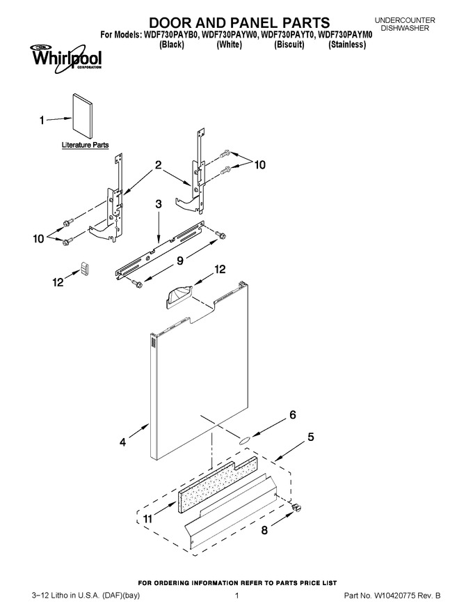 Diagram for WDF730PAYW0