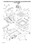 Diagram for 02 - Evaporator, Ice Cutter Grid And Water Parts
