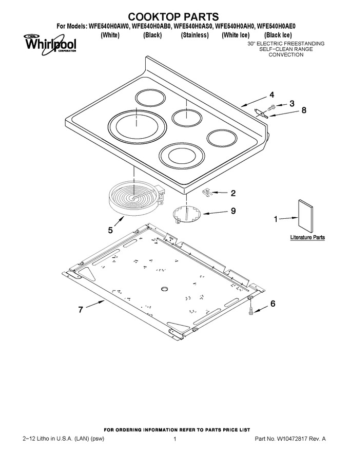 Diagram for WFE540H0AW0