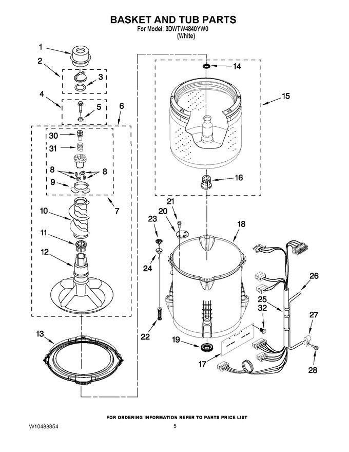 Diagram for 3DWTW4840YW0