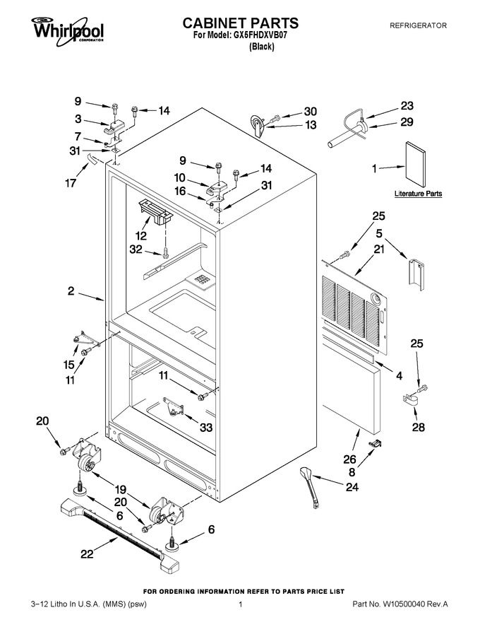 Diagram for GX5FHDXVB07