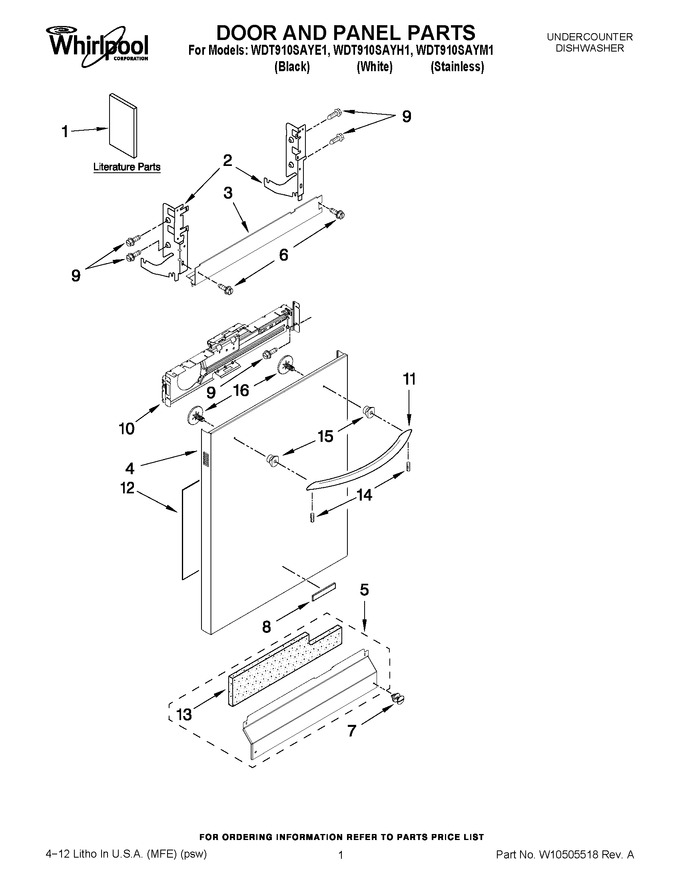 Diagram for WDT910SAYH1