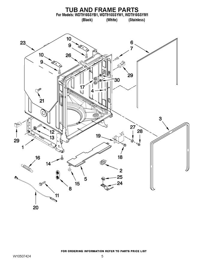 Diagram for WDT910SSYB1