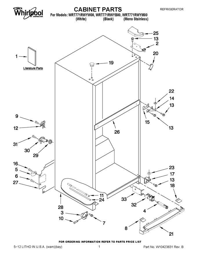 Diagram for WRT771RWYB00