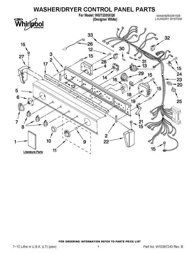 Diagram for WGT3300XQ0