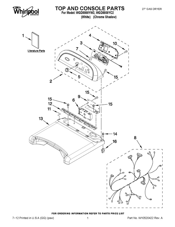 Diagram for WGD8800YC2