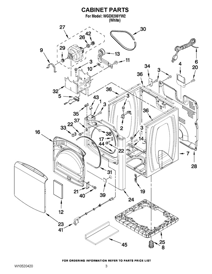 Diagram for WGD8200YW2