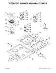 Diagram for 01 - Cooktop, Burner And Grate Parts