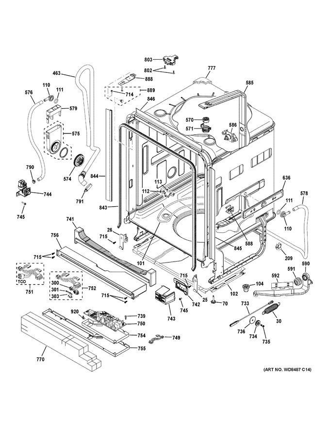 Diagram for PDT825SGJ2WW