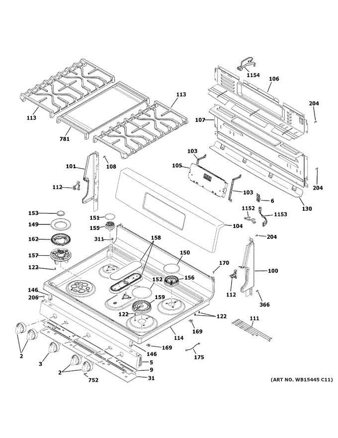 Diagram for PGB935YP3FS