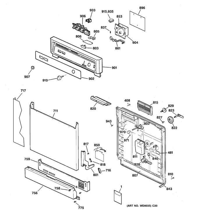 Diagram for GSD3130C05WW