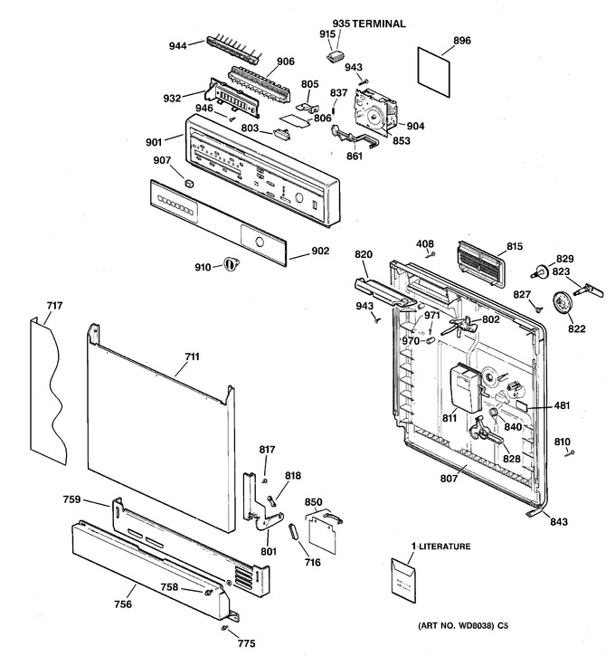 Diagram for GSD3630Z05WW