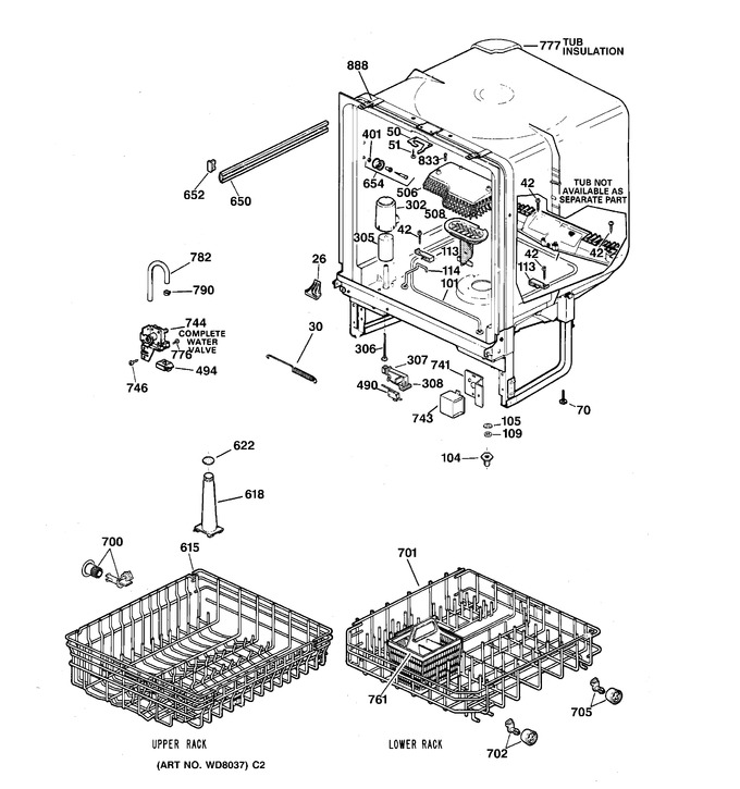Diagram for GSD3630Z05WW