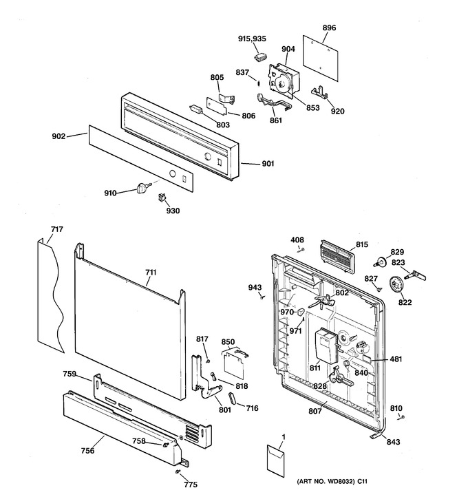 Diagram for HDA1100Z05WH