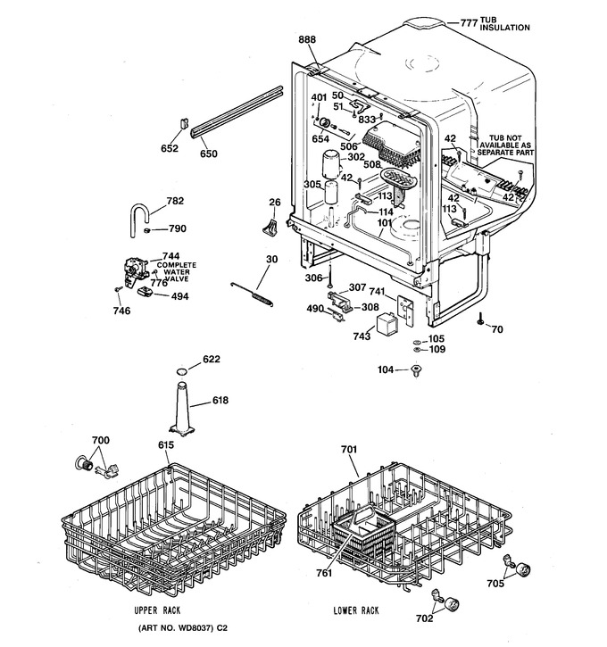 Diagram for GSD3630ZZ3WW