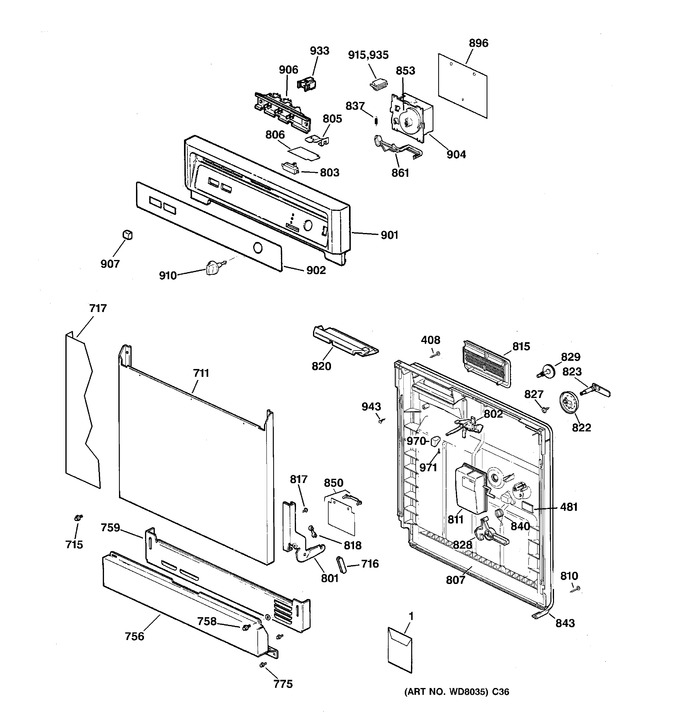 Diagram for GSD3130C07WW