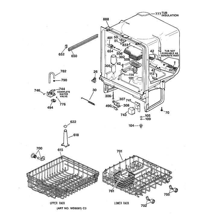 Diagram for GSD3630ZZ4WW