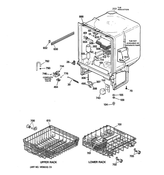 Diagram for GSD1005F00WH