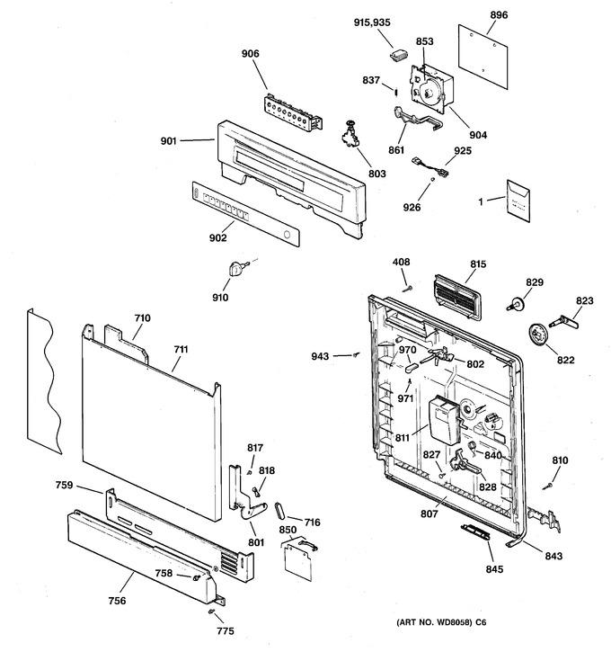 Diagram for GSD3630F00WW
