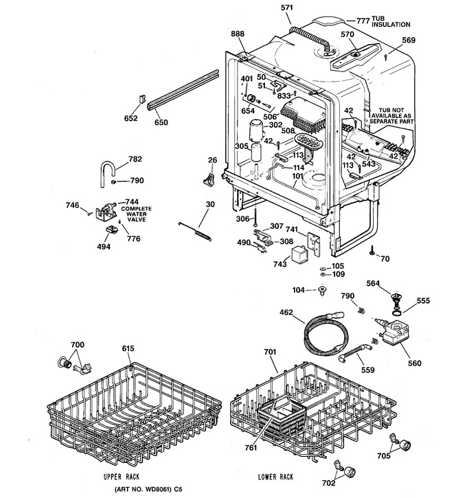 Diagram for GSD3435F00WW