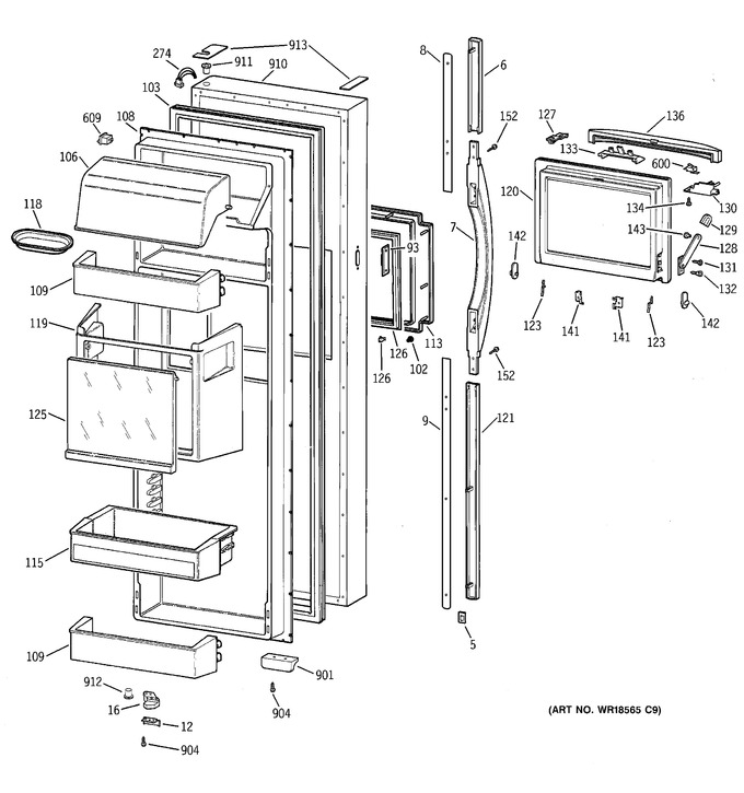 Diagram for TFX28PBDBWW