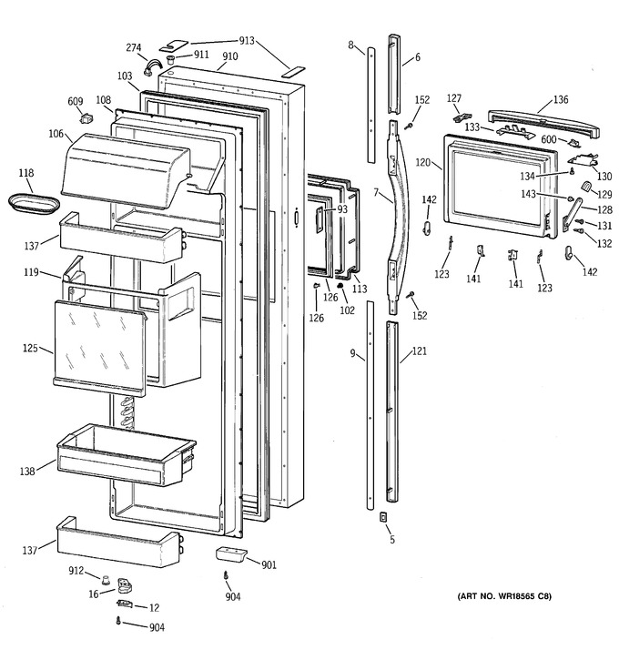 Diagram for TFX28PBDAWW