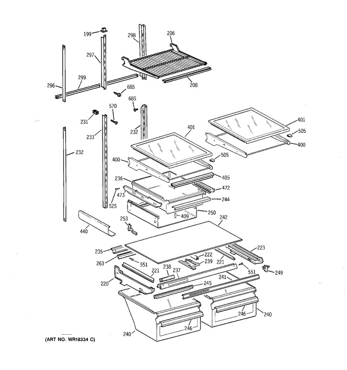 Diagram for TBX25PRYDRWW