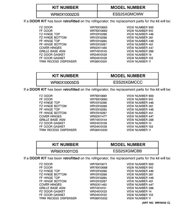 Diagram for ESS25XGMCBB