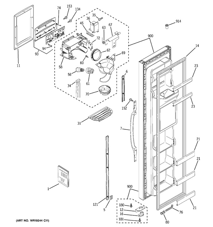 Diagram for ESH25XGRACC