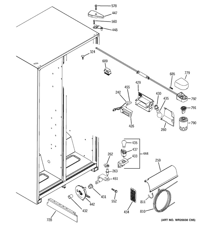 Diagram for SSH25KFXHWW