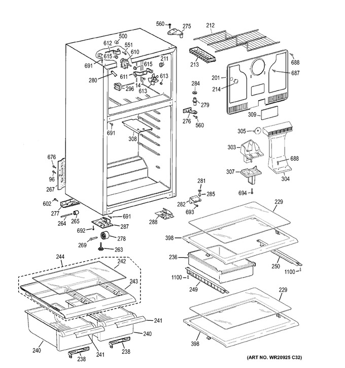 Diagram for GTH18GBDCRWW