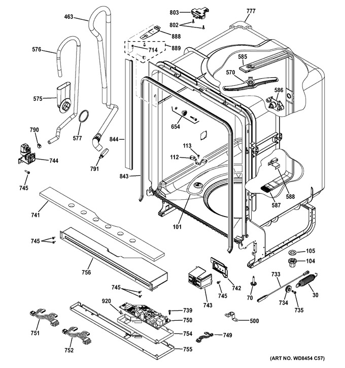 Diagram for GDT550HGD2WW
