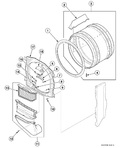 Diagram for Front Bulkhead, Air Duct, Felt Seal And Cylinder