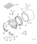 Diagram for Front Bulkhead, Air Duct, Felt Seal And Cylinder