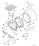 Diagram for Front Bulkhead, Air Duct, Felt Seal And Cylinder