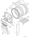 Diagram for Front Bulkhead, Air Duct, Felt Seal And Cylinder Without Light